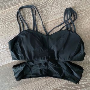 Strappy longline Lululemon sports bra (with side cutouts)